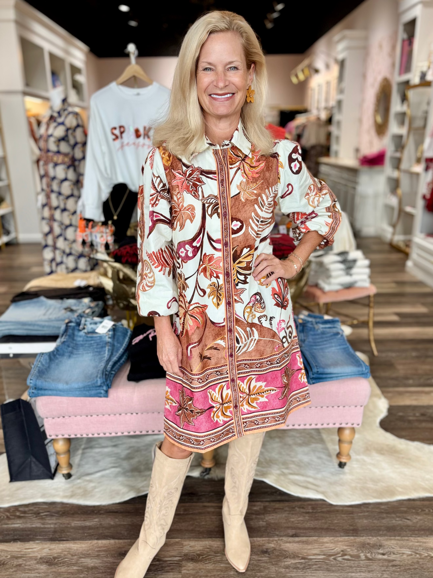 Maude Vivante Ava Dress Misty Ferns