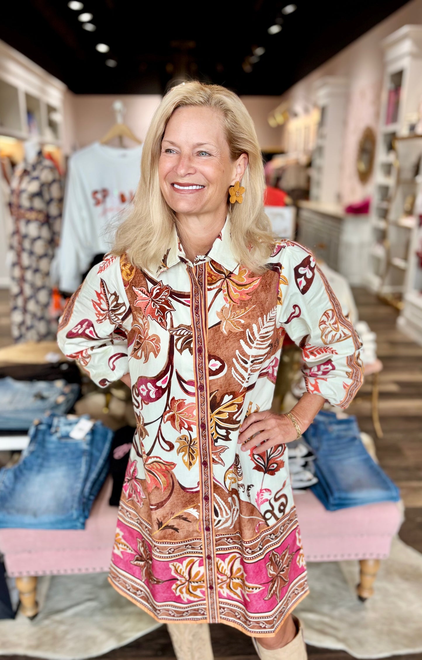 Maude Vivante Ava Dress Misty Ferns