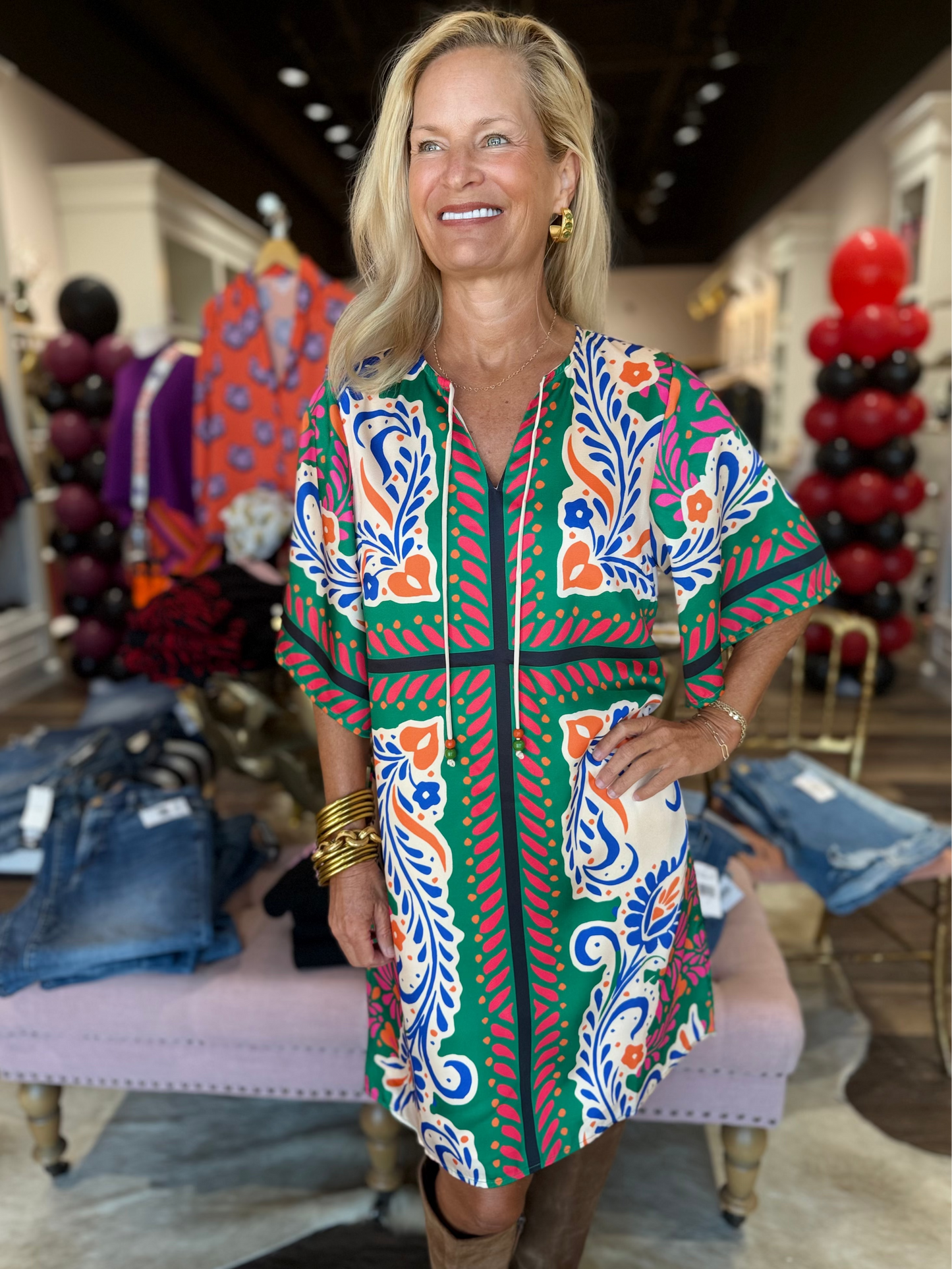 Jade Kimono Tunic Artistic Scarf