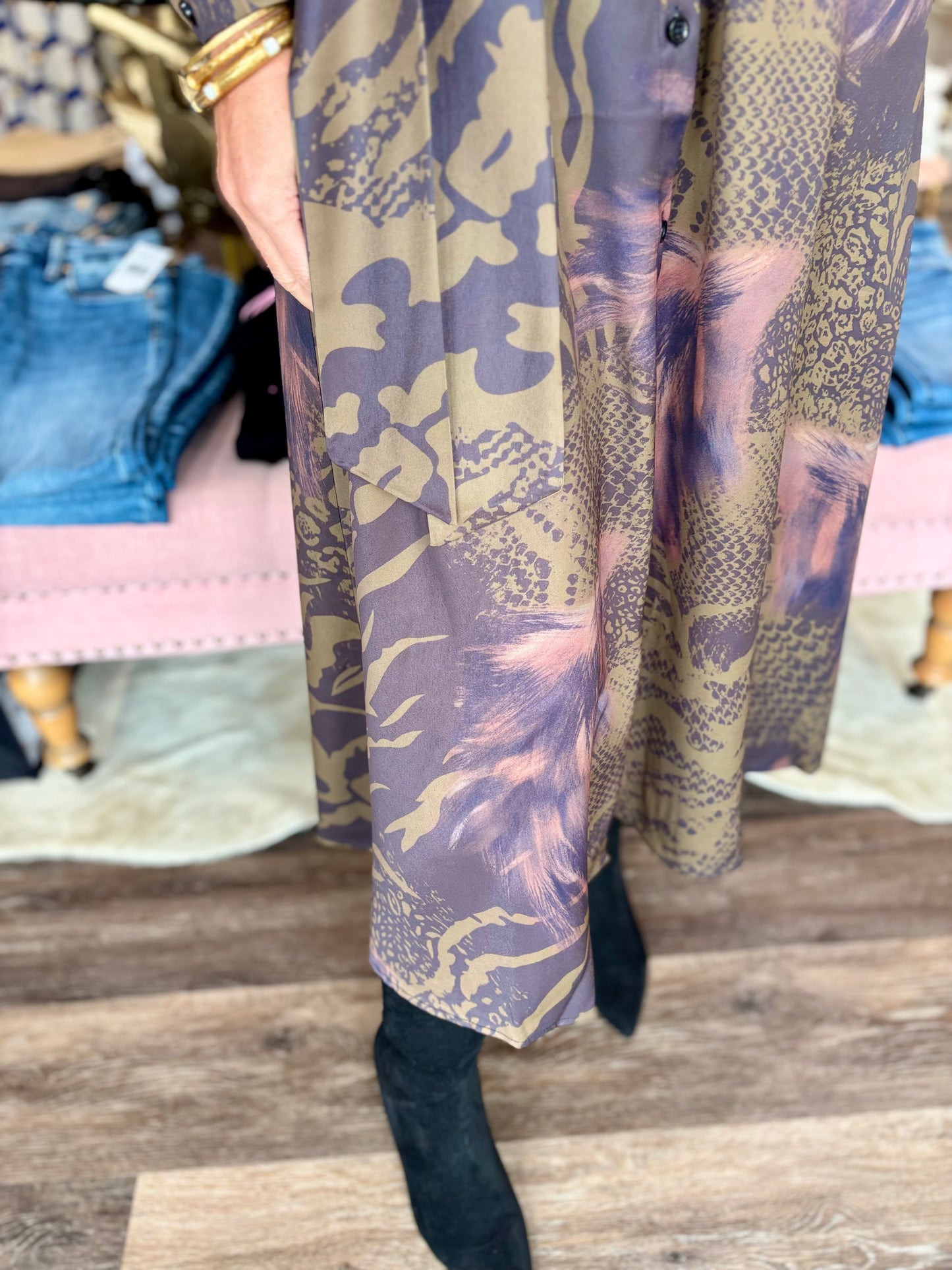 Long Shirt Dress Green