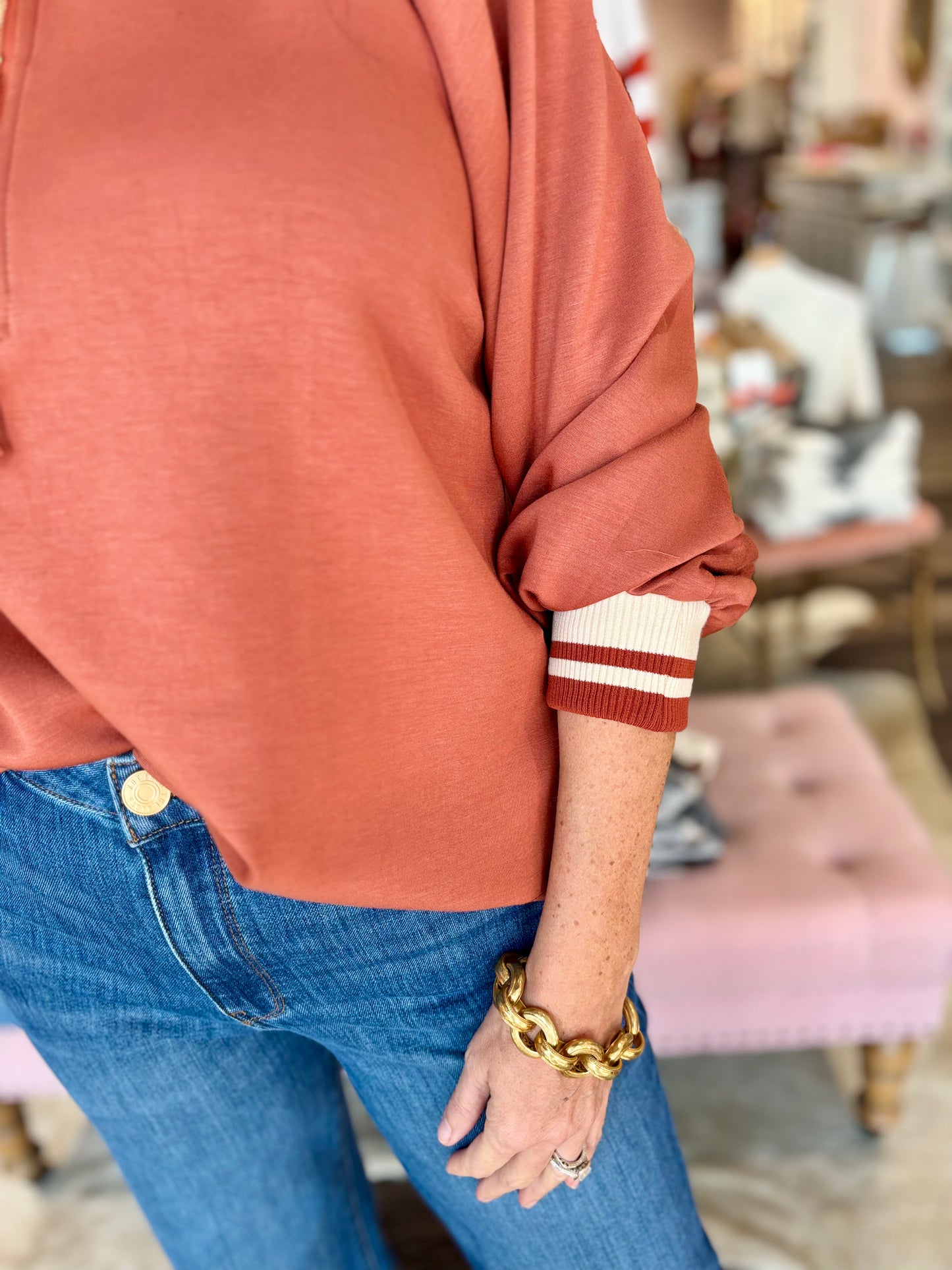 Half Zip Rust
