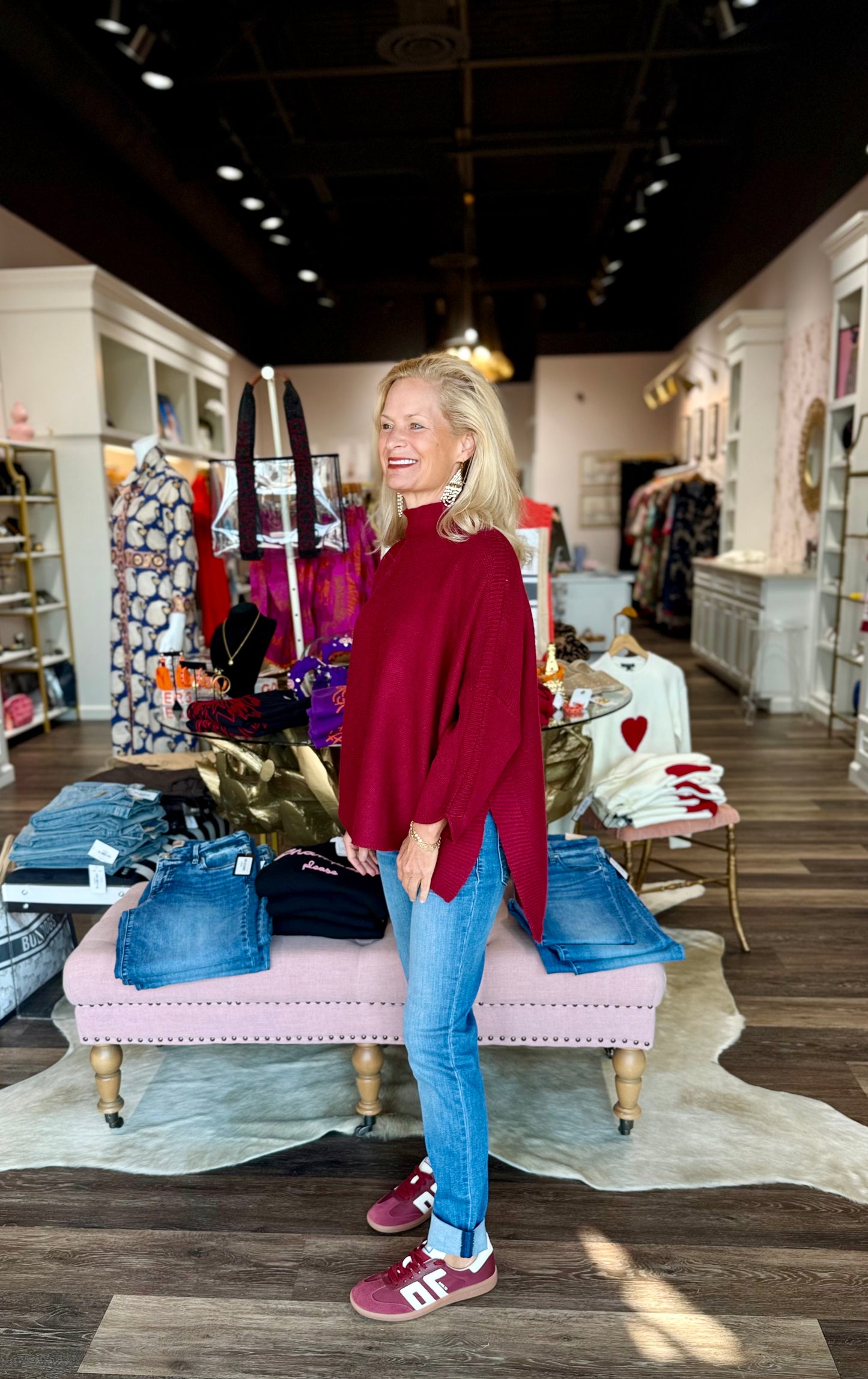 Kerisma Boho Sweater Cherry Red