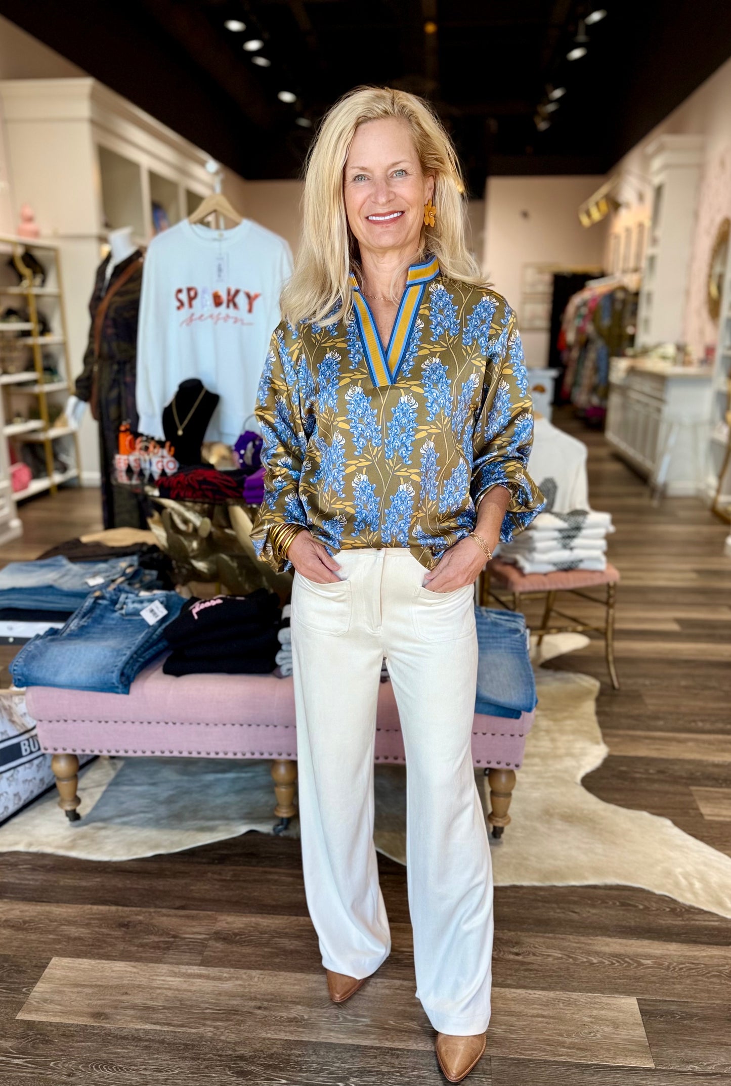 Emily McCarthy Lolli Top Bluebonnet