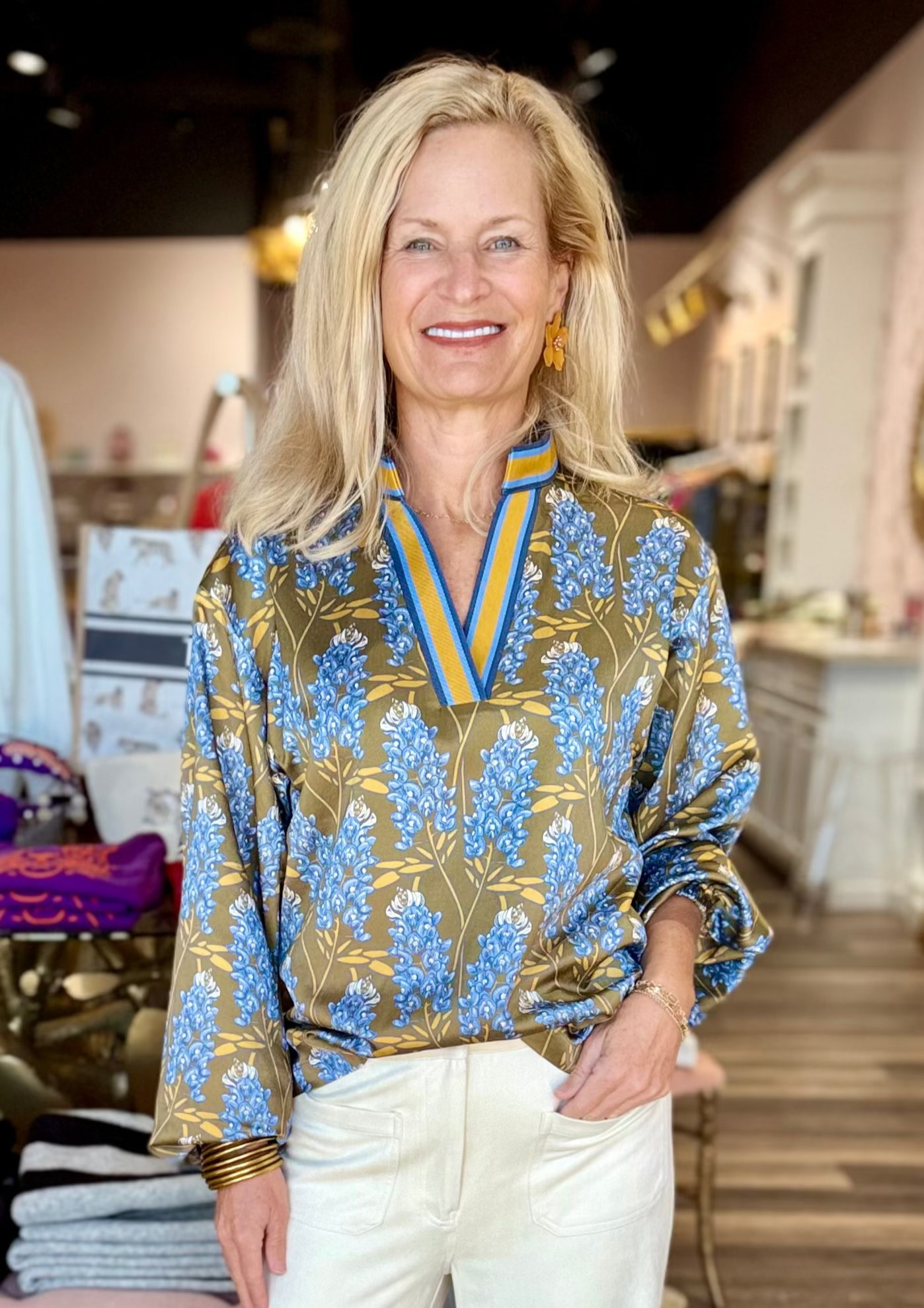 Emily McCarthy Lolli Top Bluebonnet