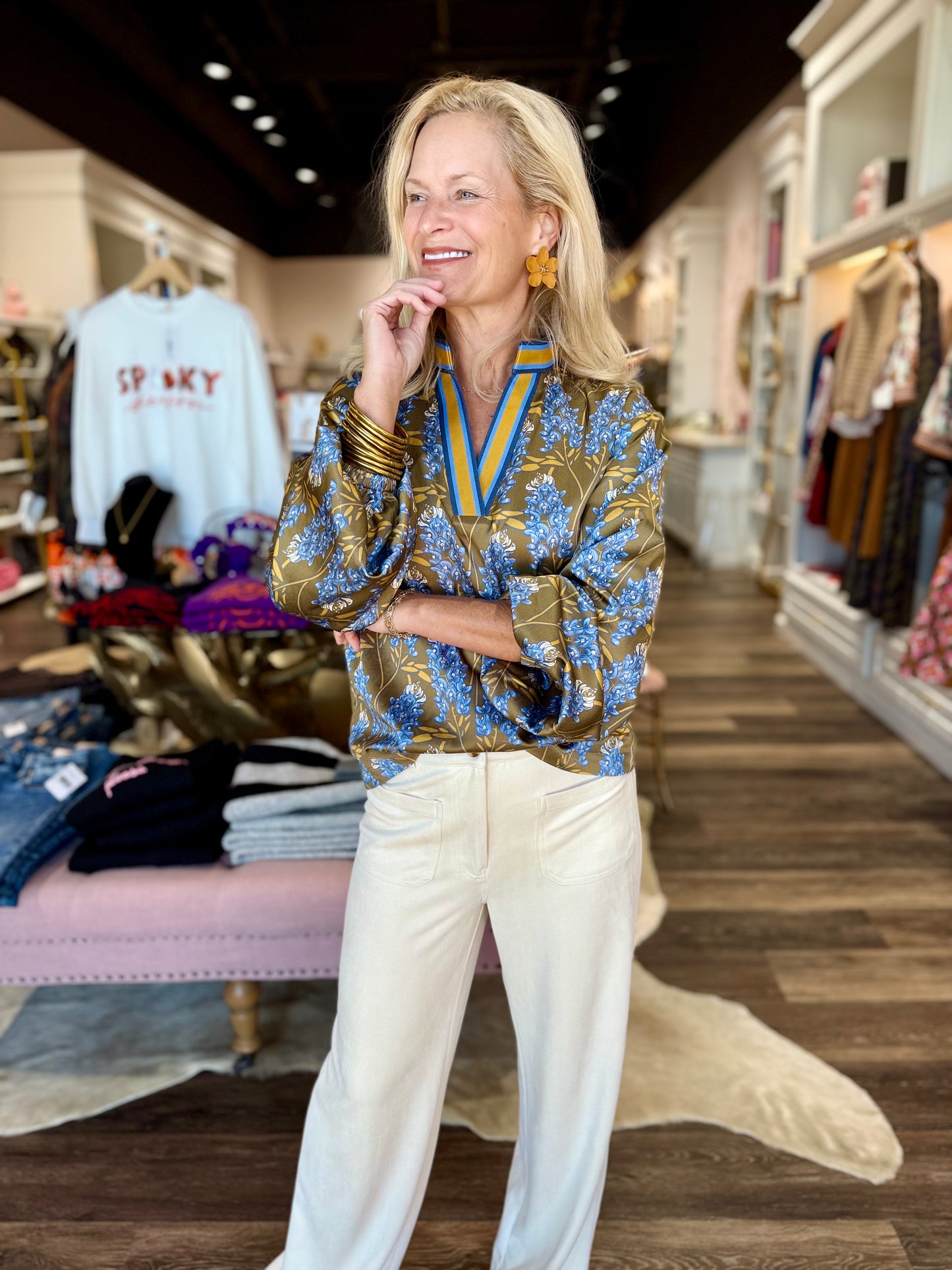 Emily McCarthy Lolli Top Bluebonnet