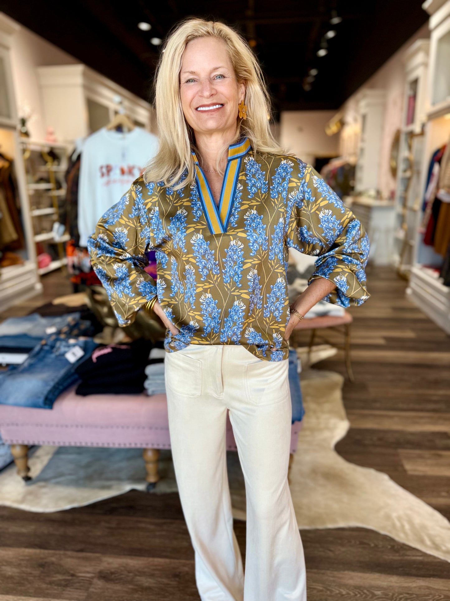 Emily McCarthy Lolli Top Bluebonnet