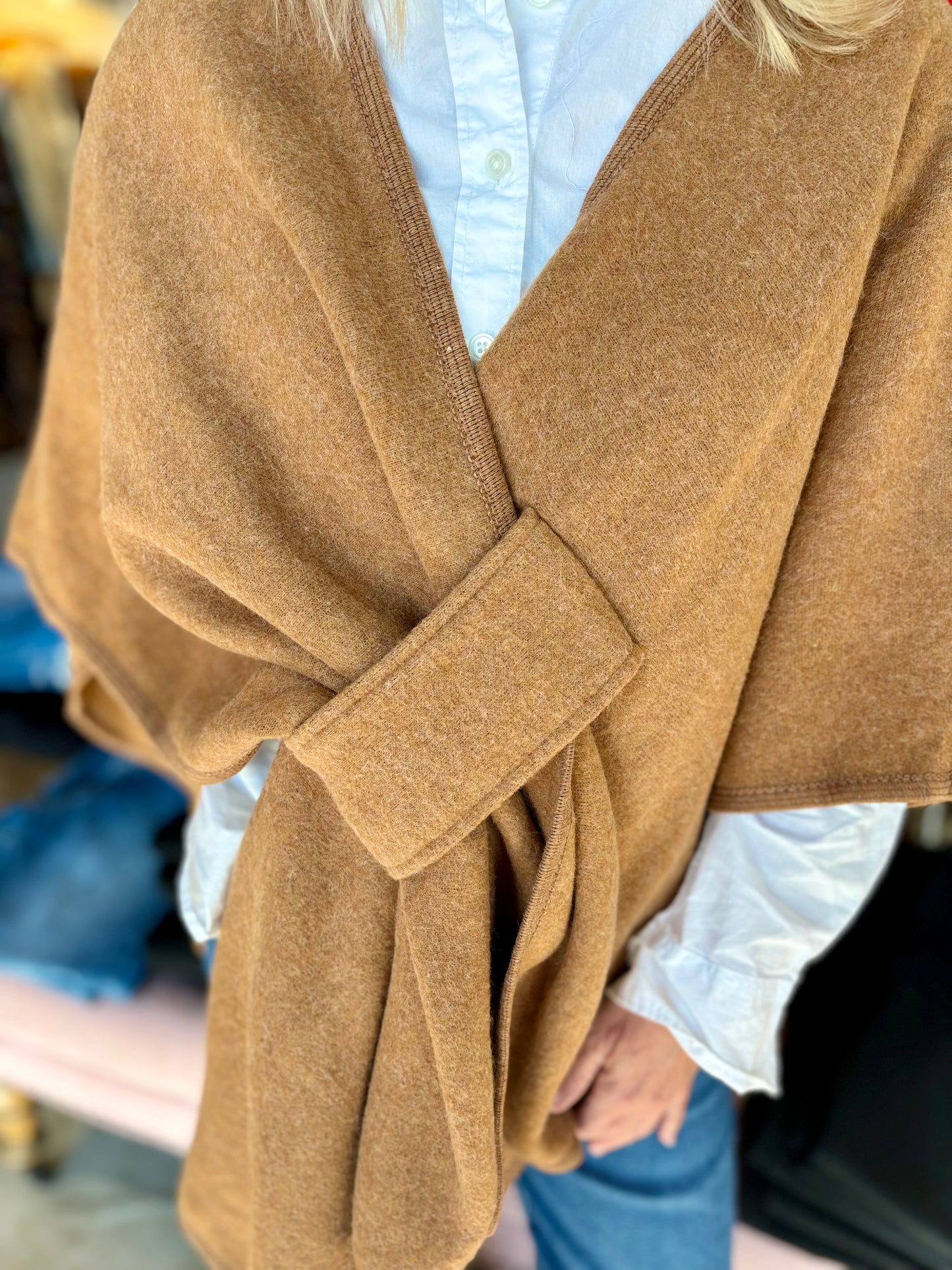Camel Wrap Loop Cape