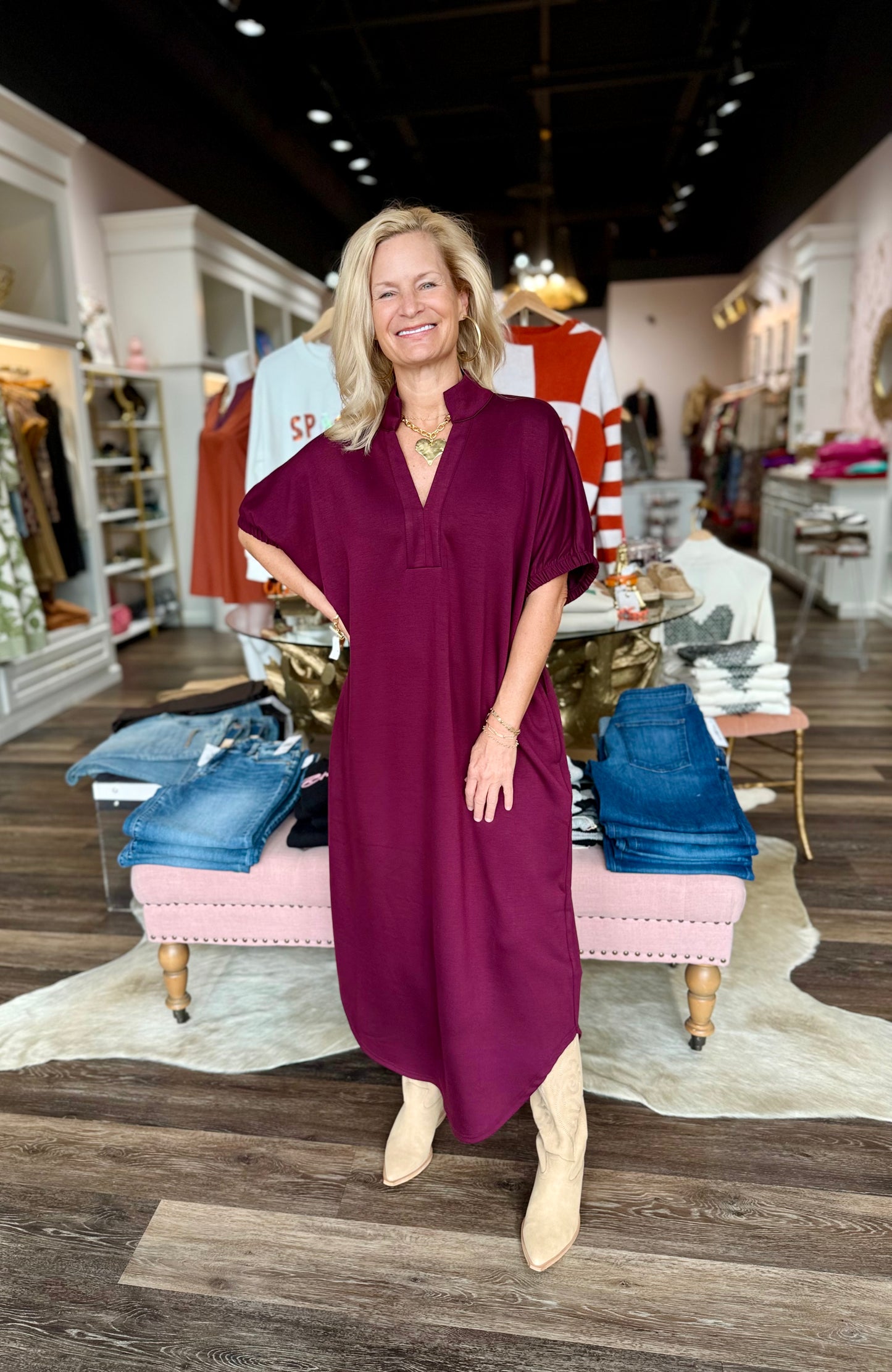 Janie Dress Wine