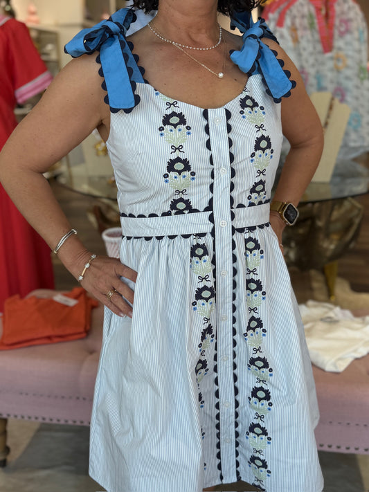 Garland Bree Dress Mini Navy Henrietta