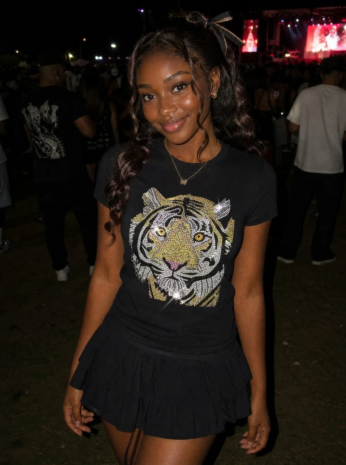 Tiger Face Tee Black