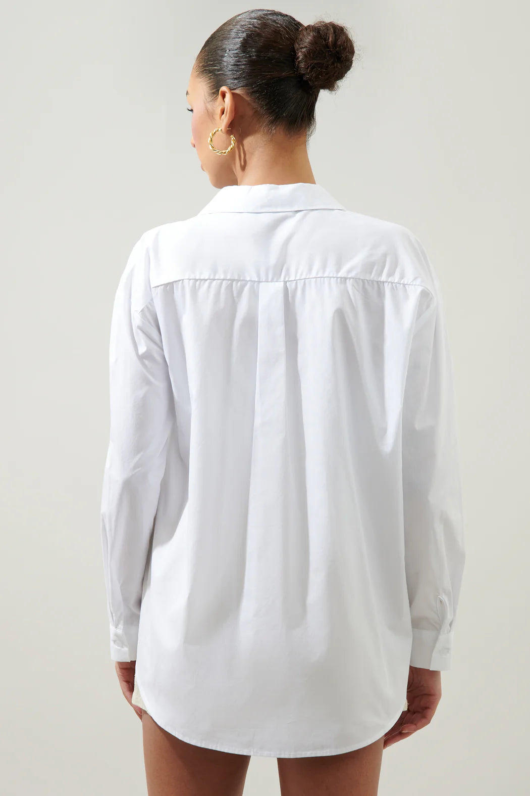 White Oversized Button Down Shirt