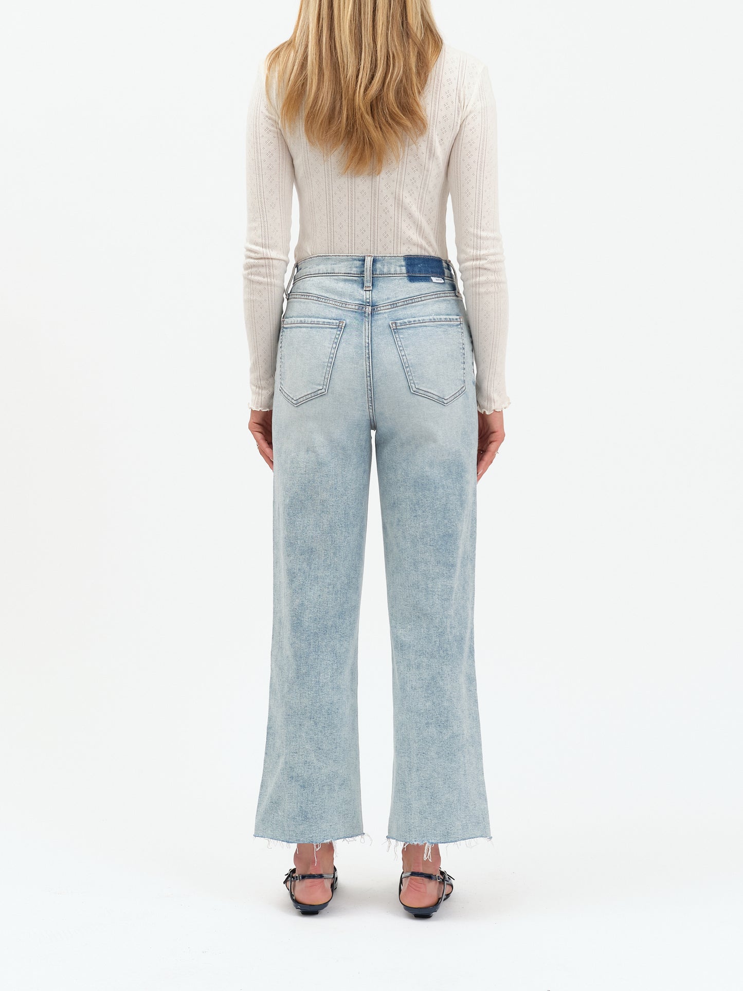 PLEASER HIGH RISE WIDE ANKLE WITH SIDE PANEL