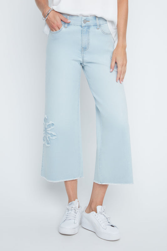 Renuar Woven Pant Light Wash Floral