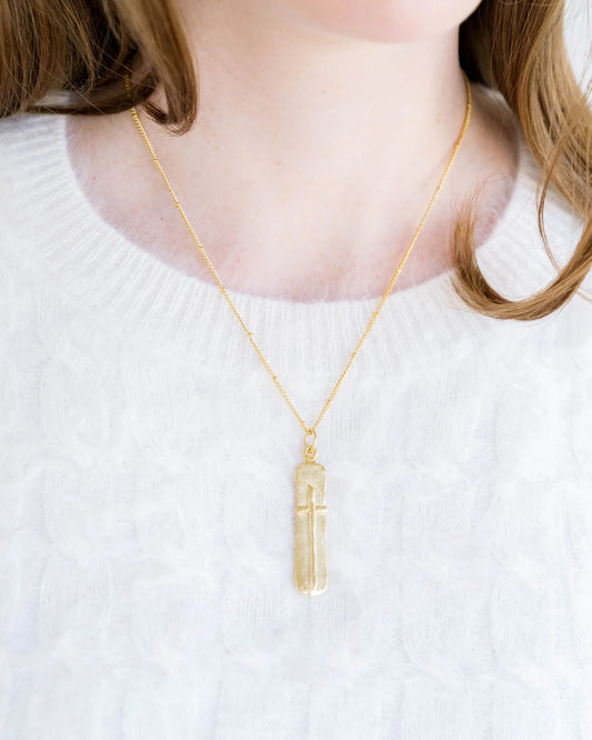 Susan Shaw Bar Cross Necklace
