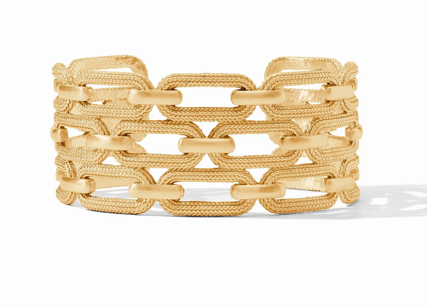 Julie Vos Cheval Paperclip Gold Cuff