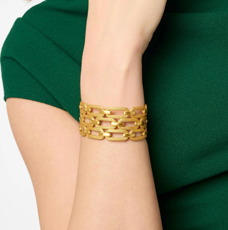 Julie Vos Cheval Paperclip Gold Cuff