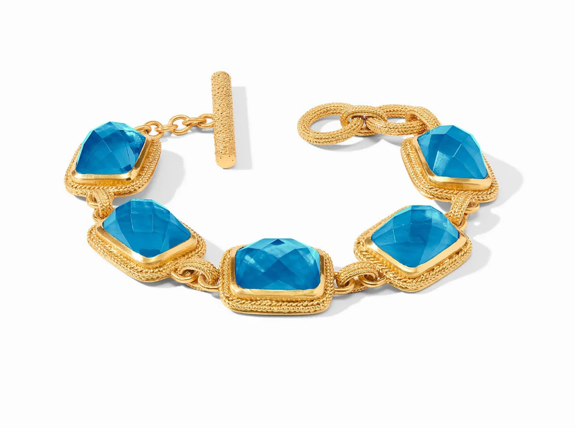 Julie Vos Cheval Stone Bracelet London Blue
