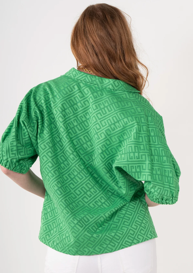 Emily McCarthy Poppy Top Fairway Green Monogram