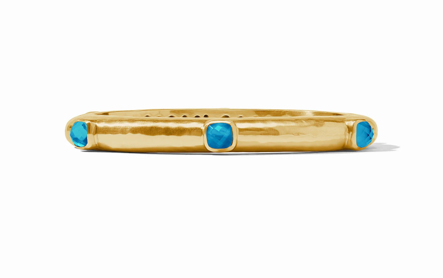 Catalina Hinge Bangle Iridescent London Blue