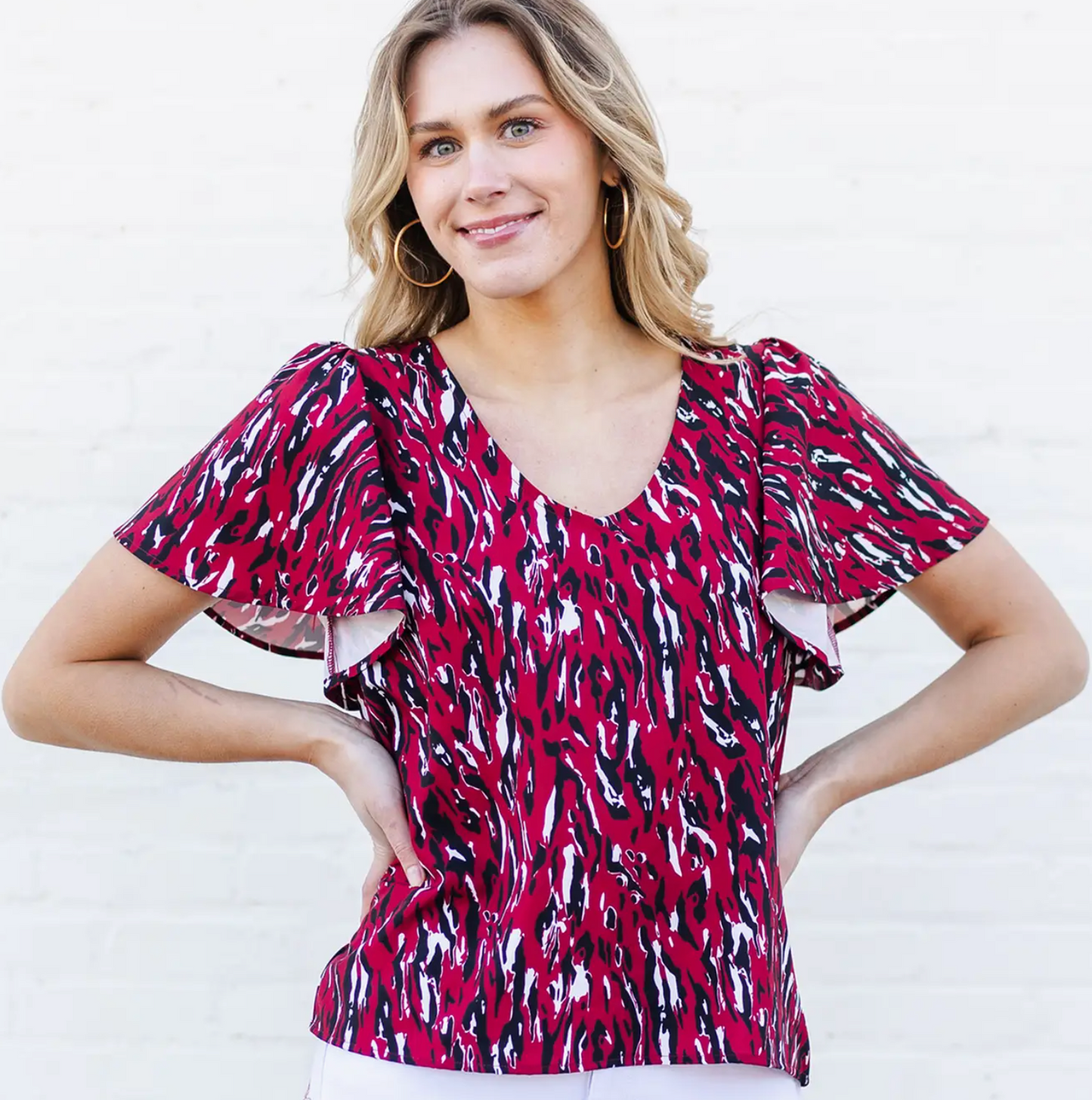 Garnet and Black Paisley Top