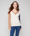 Charlie B Charlie B Colorblock V-Neck Sweater