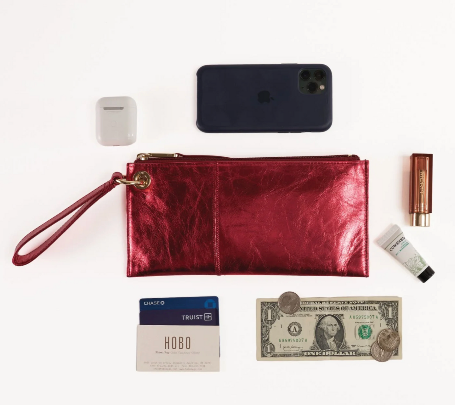 Hobo Vida Wristlet Truffle With Stitching