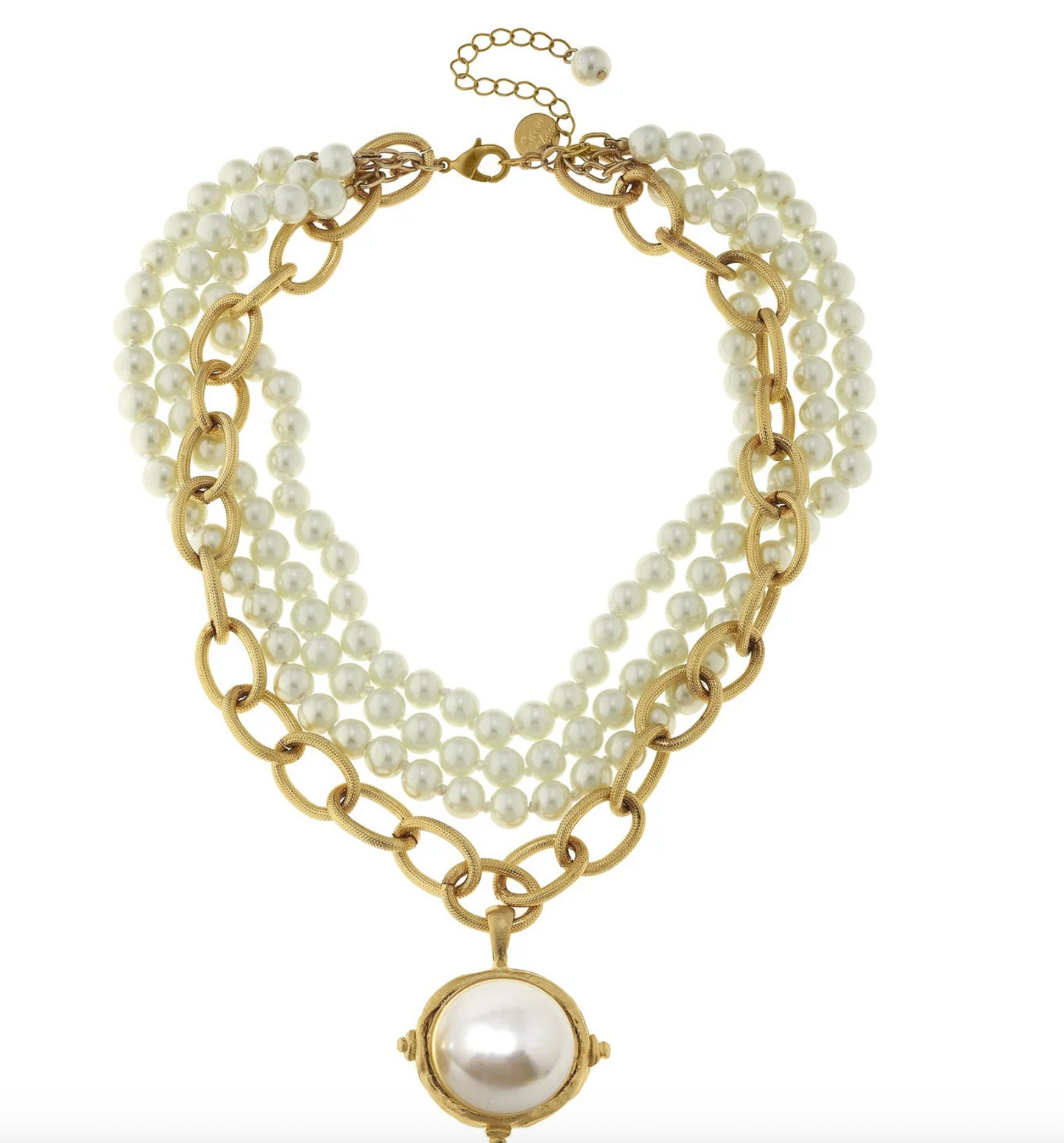 Susan Shaw Pearl Cab Multi-Strand Pearl Necklace