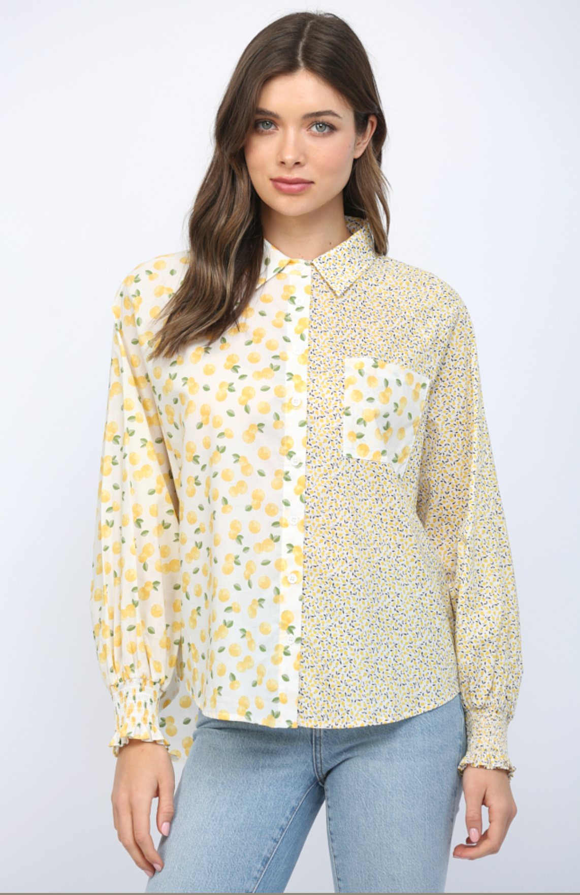 Lemon Button Up Shirt