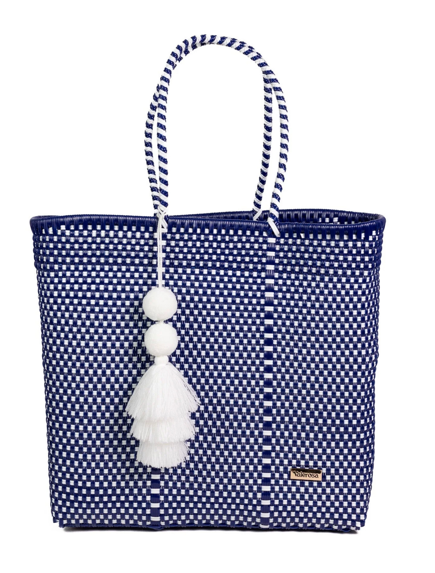 Valerosa Navy and White Checkered Playera
