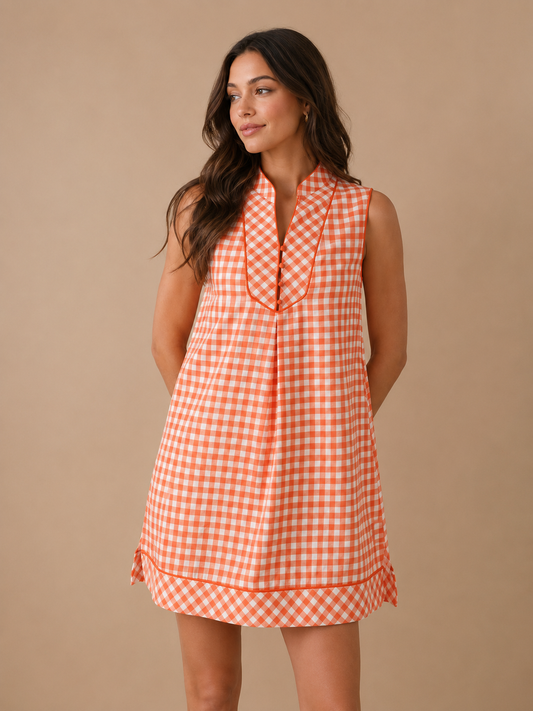 The Orange Blossom Gingham Dress Clemson