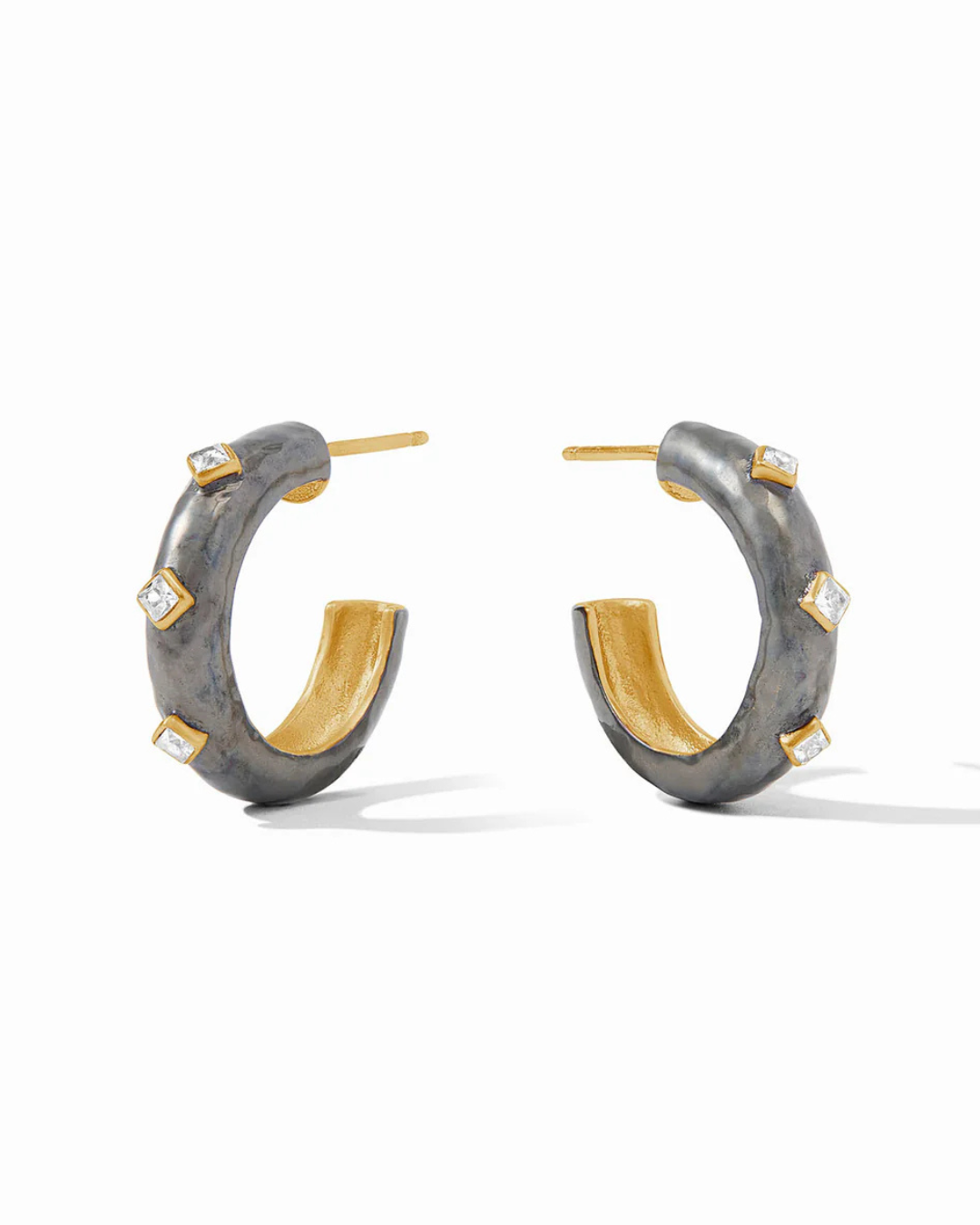 Julie Vos Noel Stone Hoop Mixed Metal