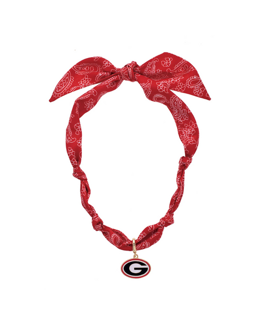 Georgia Bulldogs Logo Bandana Scarf Necklace