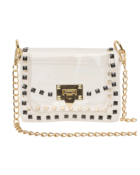 Jackie in Black Clear Handbag