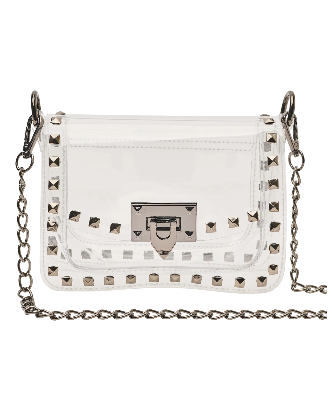 Jackie in Gunmetal Clear Handbag