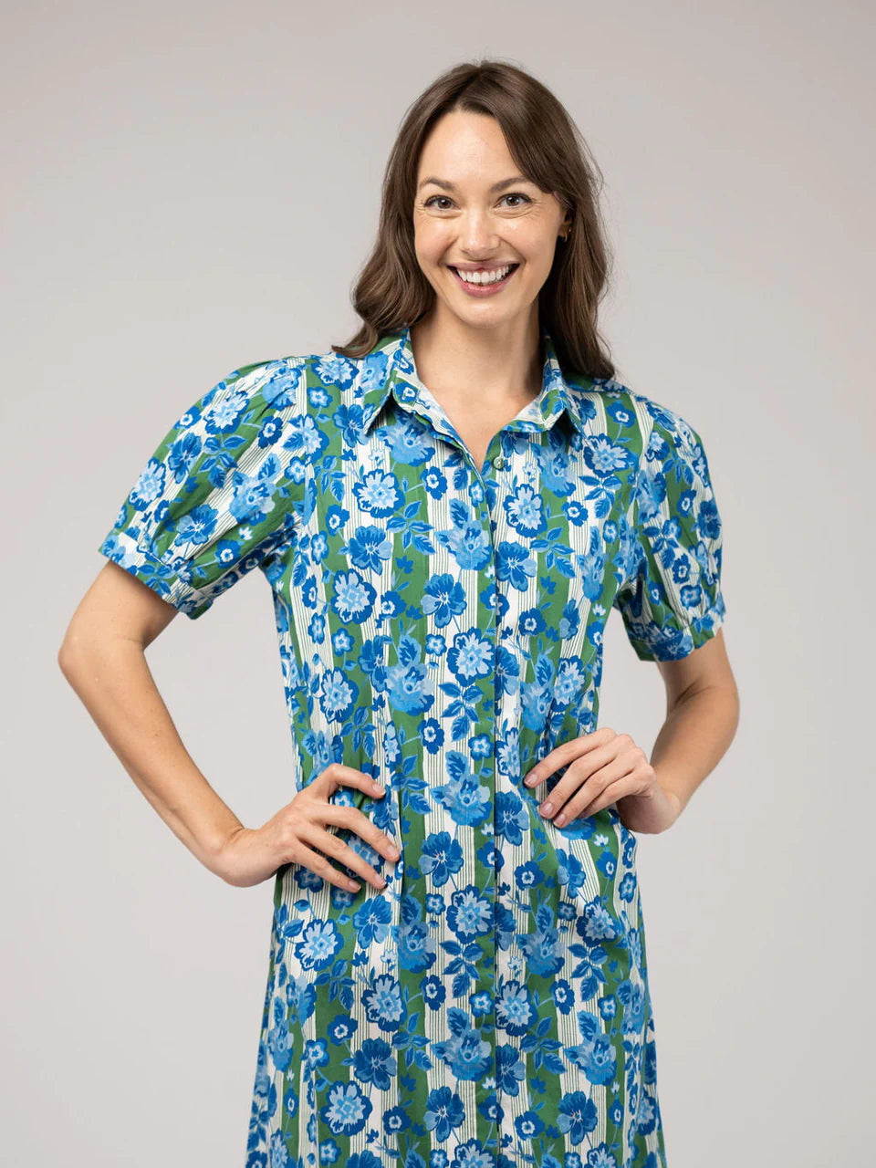 Beau and Ro The Kris Dress Picnic Stripe