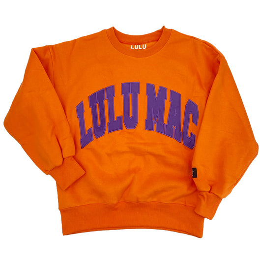 Lulu Mac Orange & Purple Stitch Crew