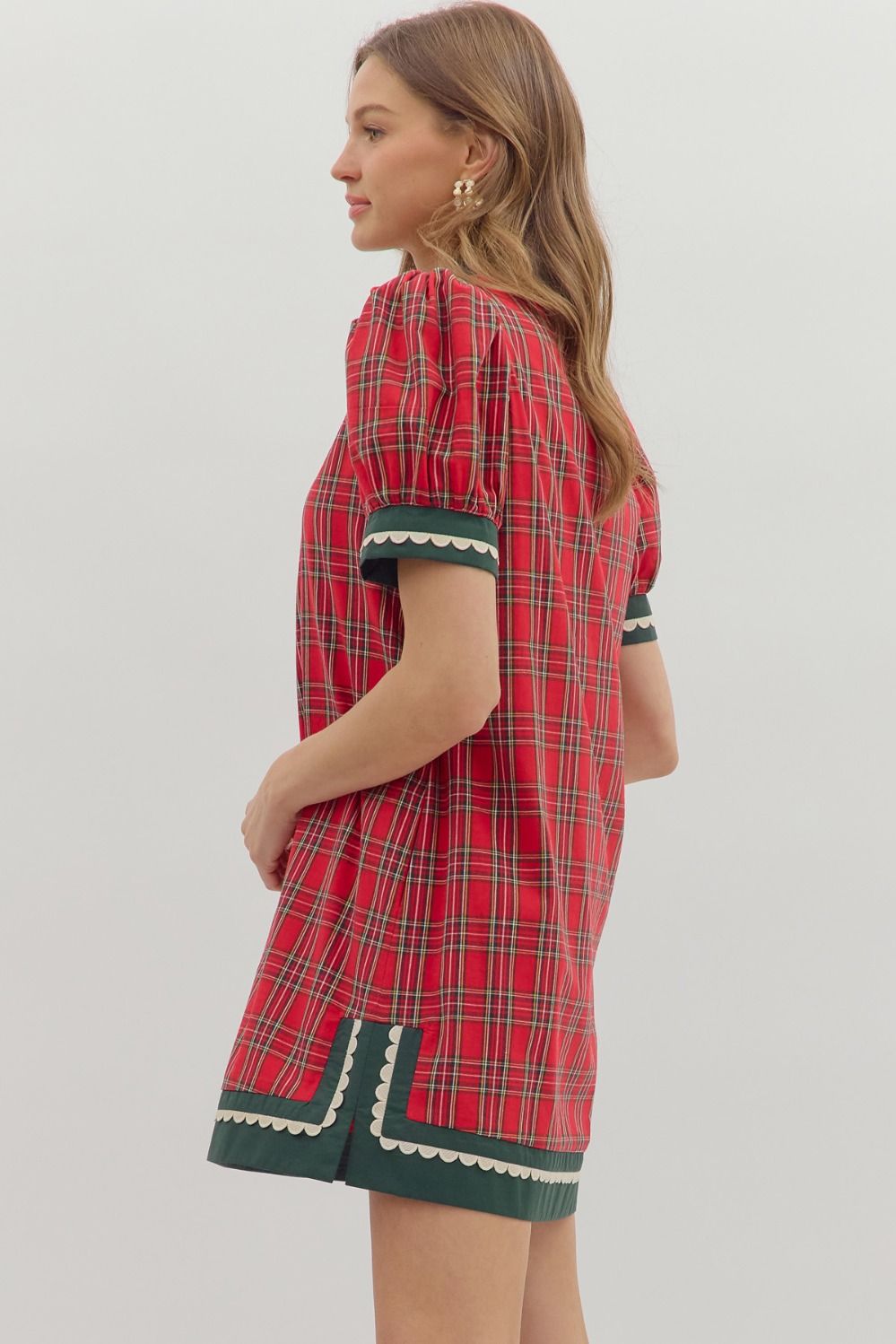 Plaid Dress Red