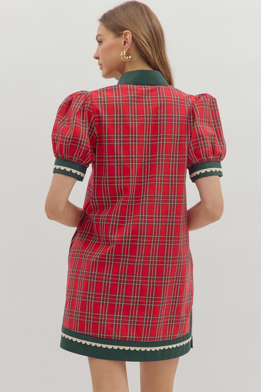 Plaid Dress Red