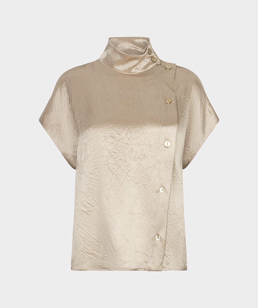 Esqualo Golden Chic Wide Button Blouse