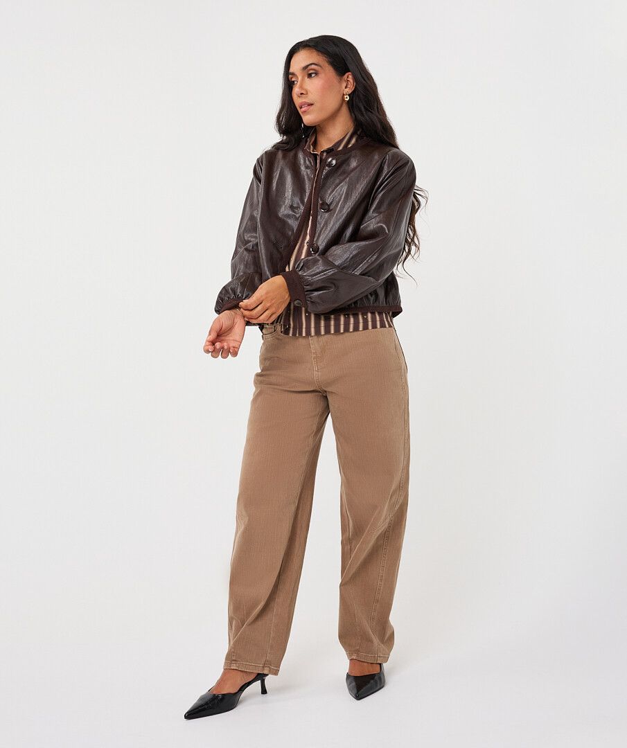 Esqualo Midnight Espresso Leather Jacket