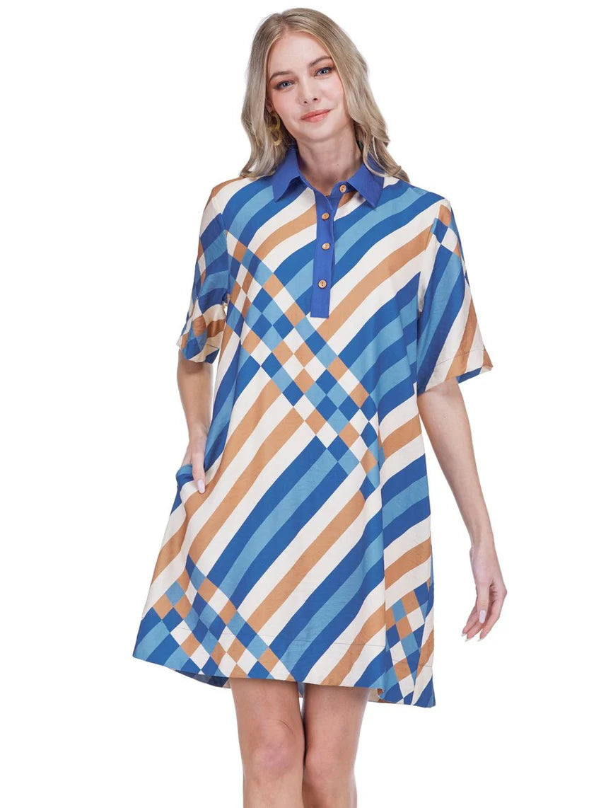 Joy Joy Women's Shirt Dress Jade Petals - Elegant Style