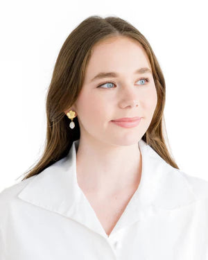 Susan Shaw Poppy Pearl Drop Earrings