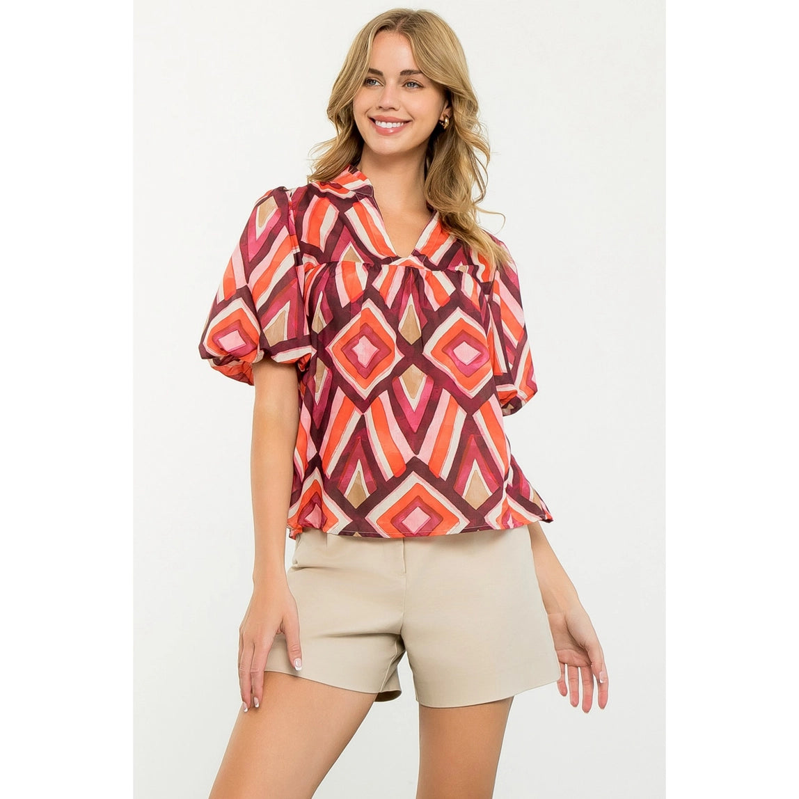 THML Abstract Print Top