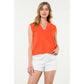 Sleeveless Knit Top Orange