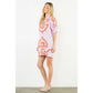 THML Puff Sleeve Embroidery Detail Dress Pink