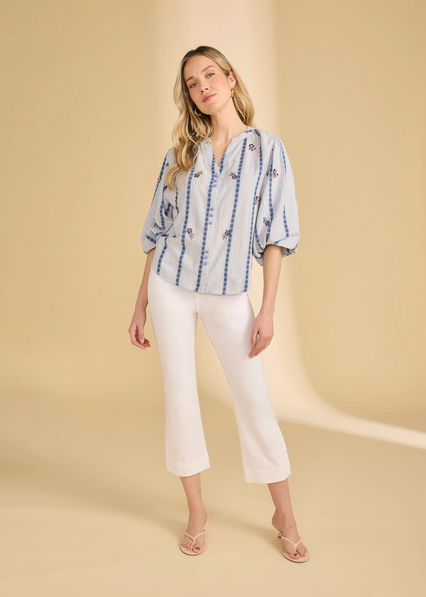 Pull-On Boot Crop Denim White