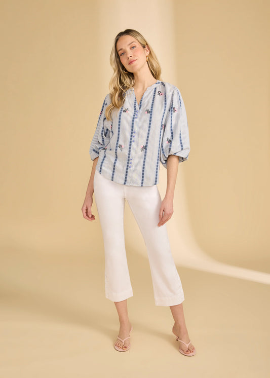 Pull-On Boot Crop Denim White