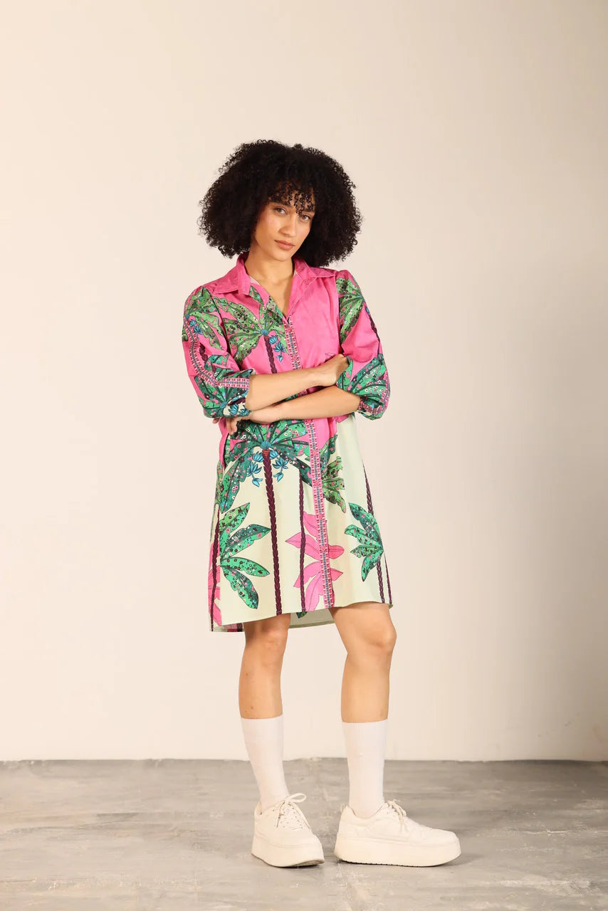 Maude Vivante Ava Dress Pink Tropics