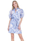 Joy Joy Collar Chemise dress Indigo Flower