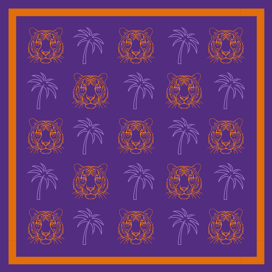 Clemson Bandana Gameday Scarf Tiger and Palm